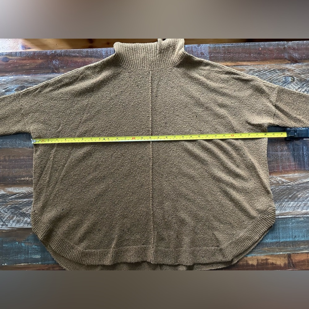 Time And Tru Women’s M (8-10) 3/4 Sleeve‎ Brown Cowl Neck Sweater | SKU 0226 - Picture 4 of 8
